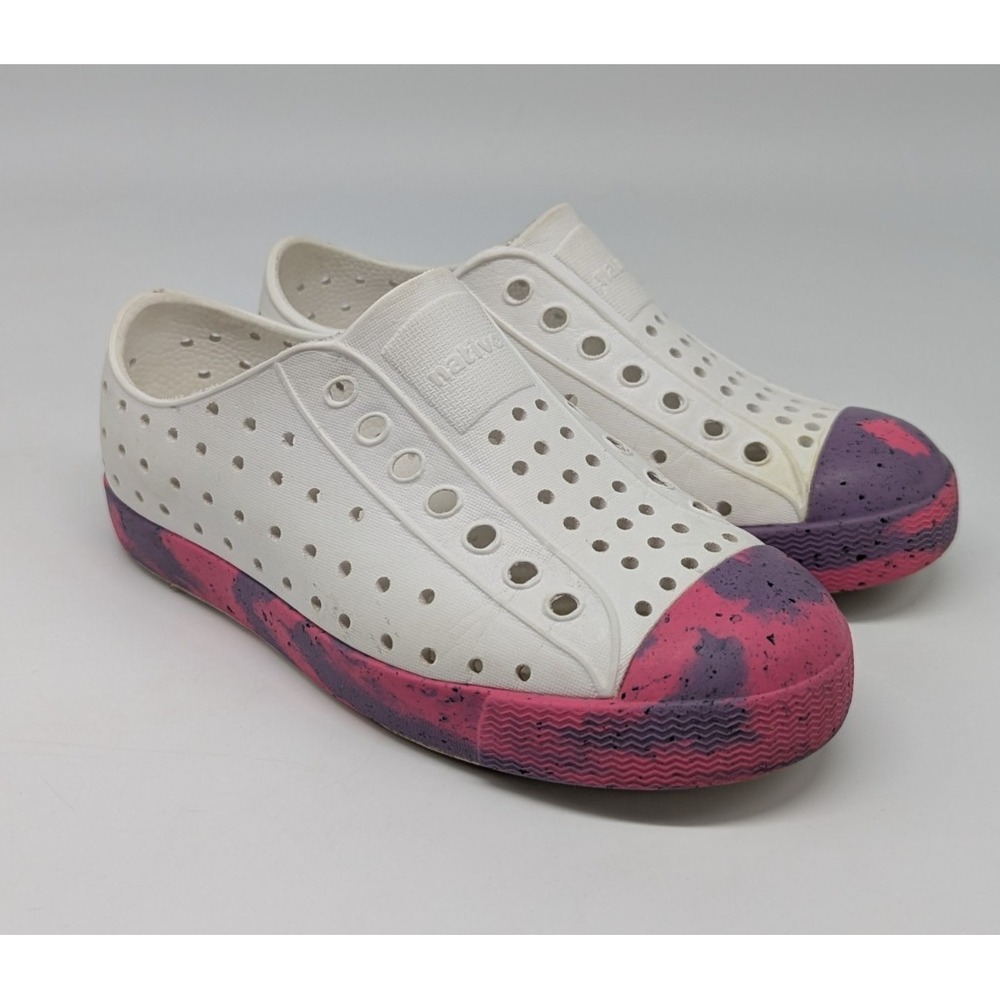Native Jefferson Marbled Waterproof Sneaker‎ Shoe Unisex Kids Sz C12 Beach Pink
